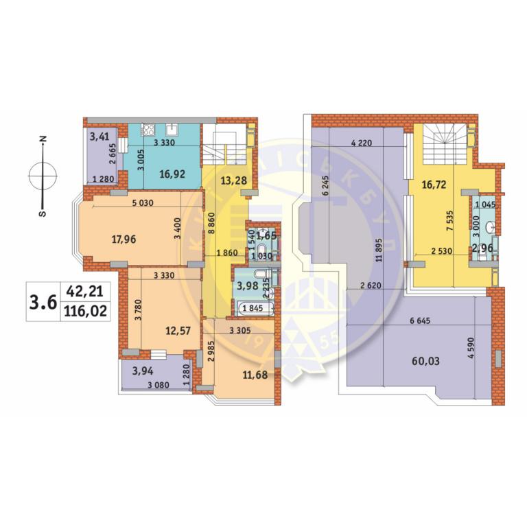 Продается 3-комнатная квартира 116.02 кв. м в Киеве, ул. Бориспольская, 18-26 - фото 1