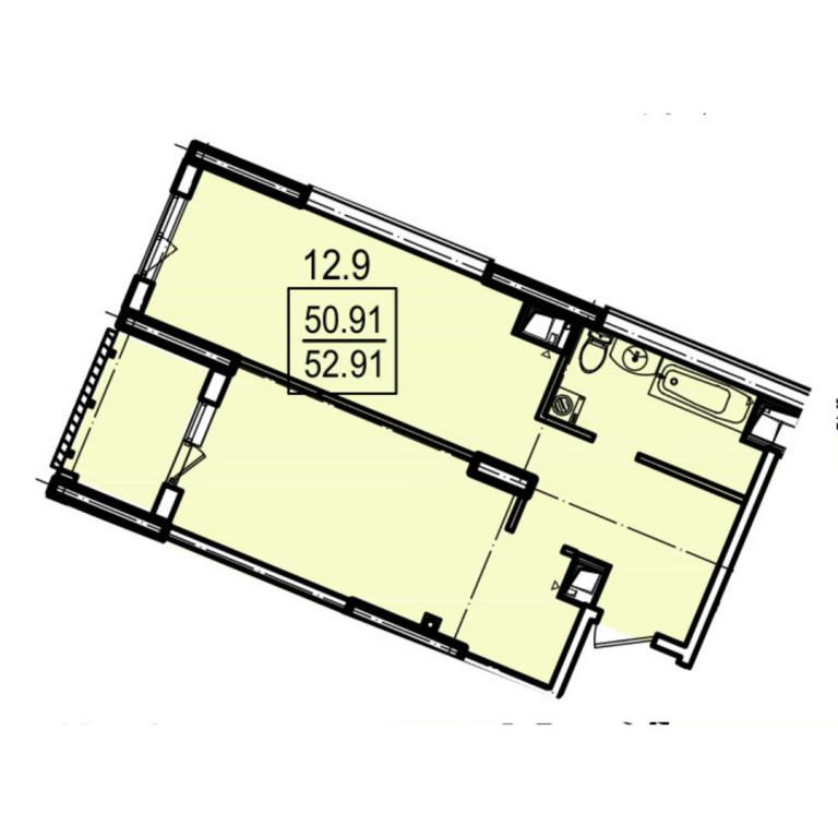 Продается 1-комнатная квартира 52.2 кв. м в Одессе, ул. Дача Ковалевского, 5 - фото 1