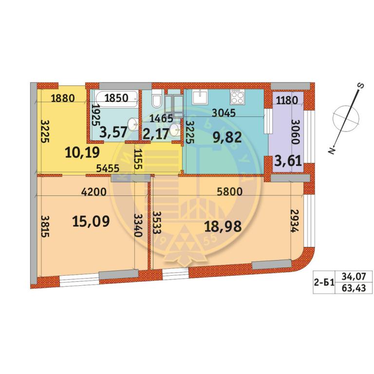 Продается 2-комнатная квартира 63.8 кв. м в Киеве, ул. Якова Гнездовского(Магнитогорская), 5 - фото 1