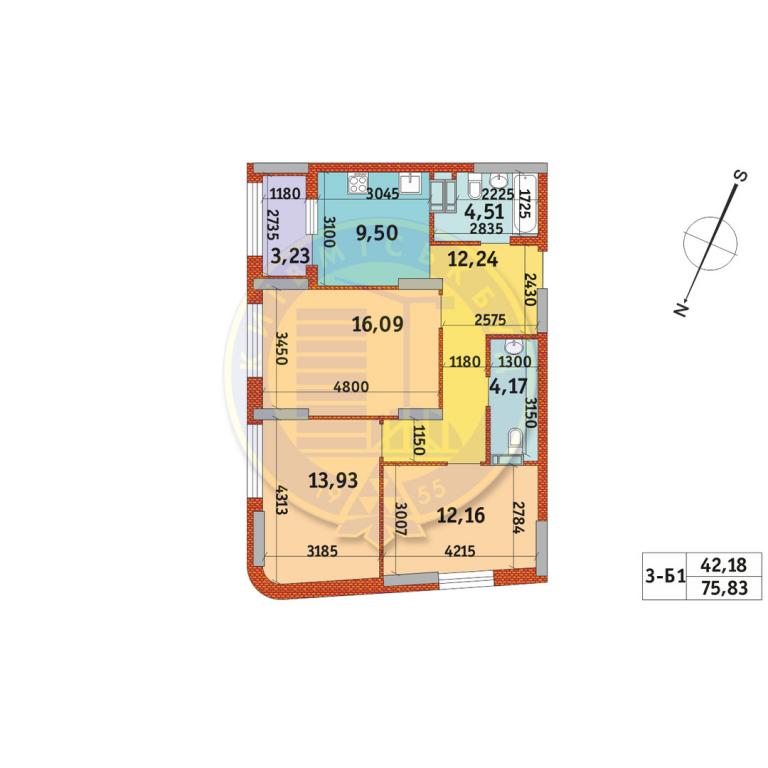 Продается 3-комнатная квартира 75.83 кв. м в Киеве, ул. Магнитогорская, 5