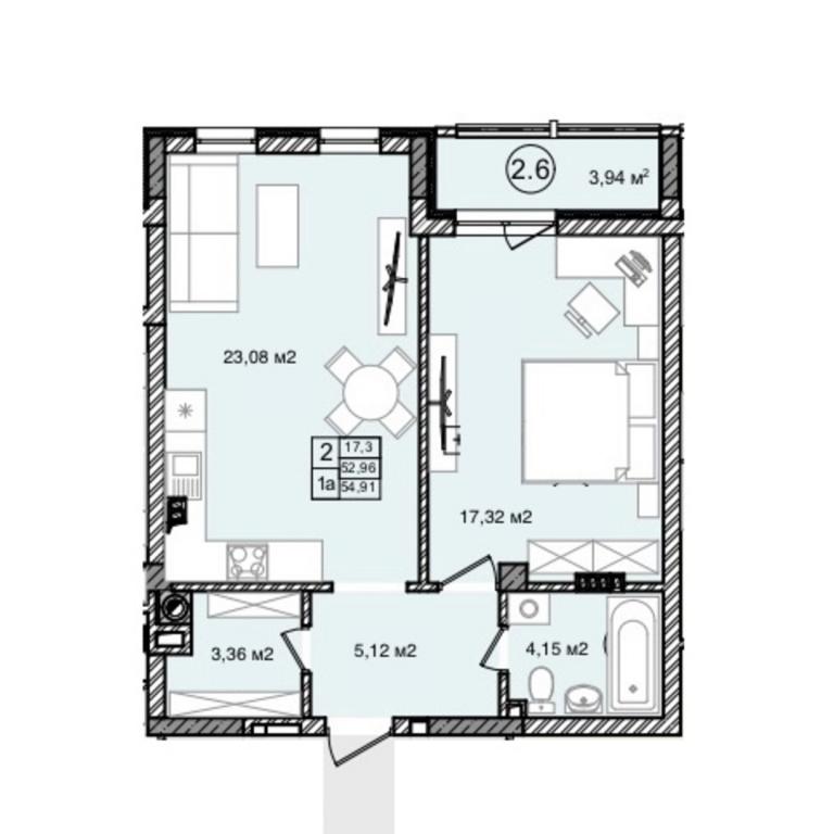 Продается 1-комнатная квартира 55.05 кв. м в Львове, ул. Кондукторская, 26