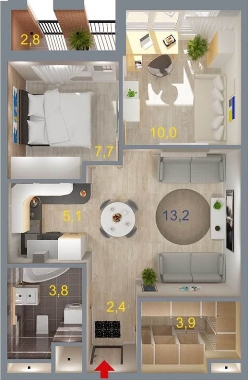 Продается 2-комнатная квартира 47.2 кв. м в Киеве, ул. Бориспольская, 67