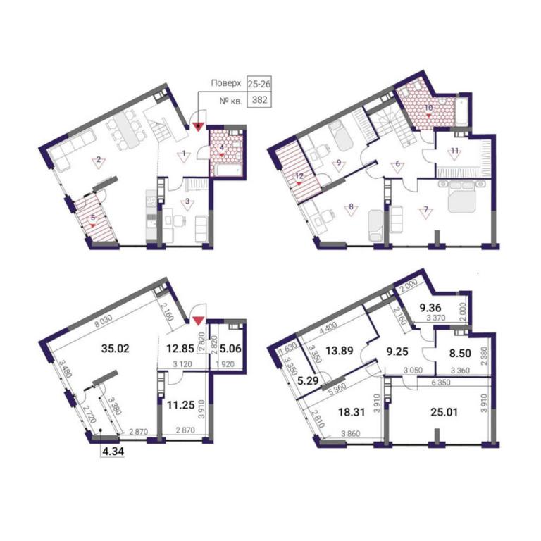 Продается 4-комнатная квартира 157.96 кв. м в Киеве, наб. Днепровская