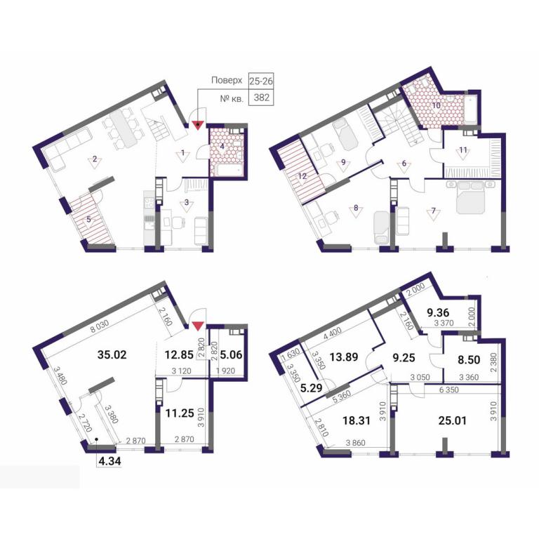 Продается 4-комнатная квартира 157.96 кв. м в Киеве, наб. Днепровская