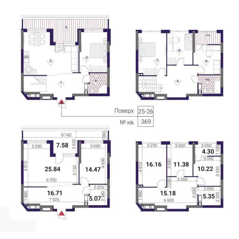 Продается 4-комнатная квартира 132.26 кв. м в Киеве, наб. Днепровская