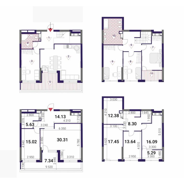 Продается 4-комнатная квартира 145.58 кв. м в Киеве, наб. Днепровская - фото 1