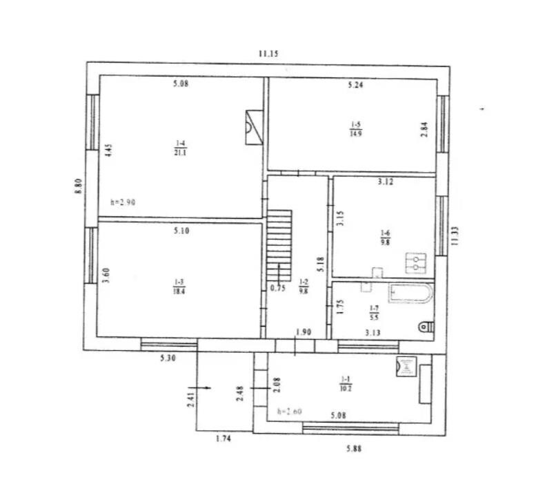 Продается одноэтажный дом 90 кв. м с балконом, цена: 66800 $ - фото 1