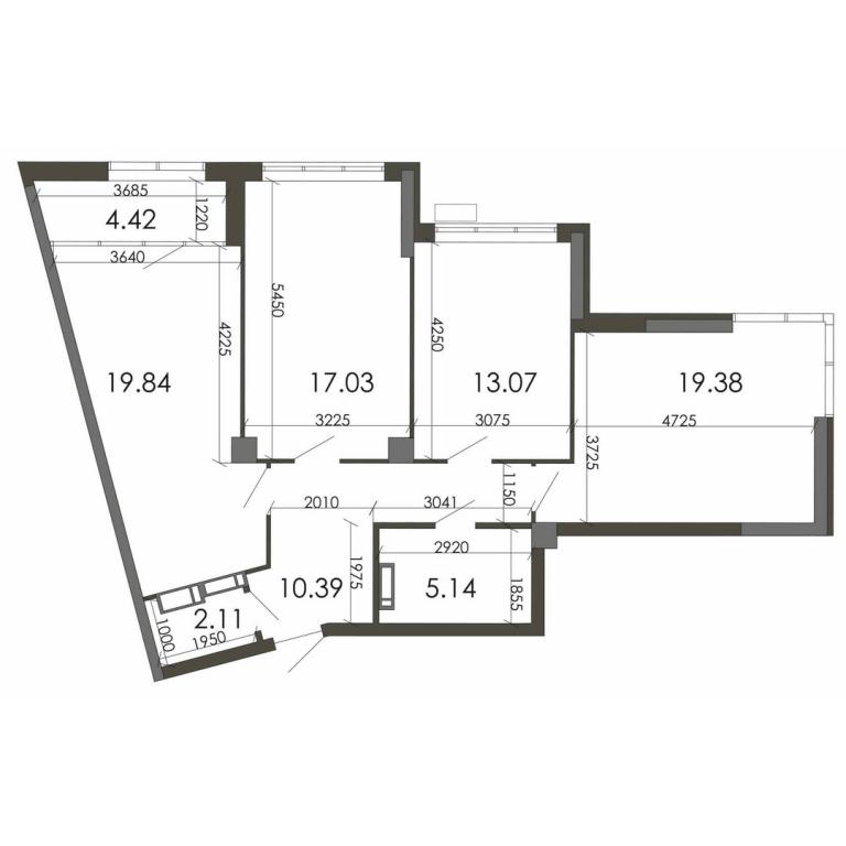 Продається 3-кімнатна квартира 91.38 кв. м у Києві, вул. Каунаська, 27 - фото 1