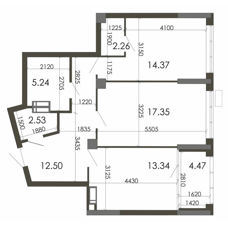 Продается 2-комнатная квартира 72.06 кв. м в Киеве, ул. Каунасская, 27