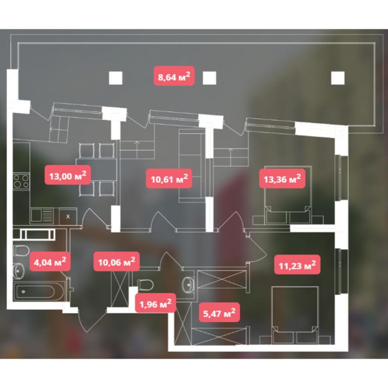 Продается 3-комнатная квартира 73.3 кв. м в Киеве, Столичное шоссе, 3А - фото 1