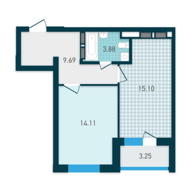 Продается 1-комнатная квартира 46.03 кв. м в Киеве, пер. Индустриальный, 2