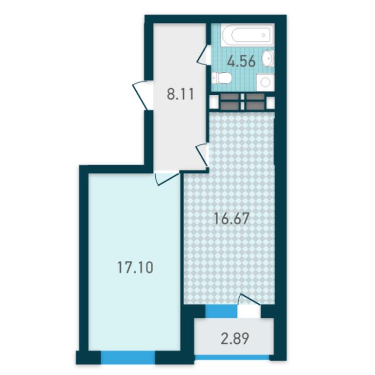 Продается 1-комнатная квартира 49.33 кв. м в Киеве, пер. Индустриальный, 2 - фото 1