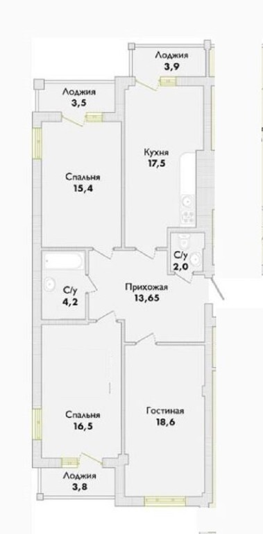 Продается 3-комнатная квартира 91.2 кв. м в Одессе, ул. Трамвайная