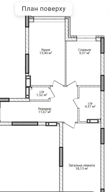 Продается 2-комнатная квартира 58.36 кв. м в Ирпене, ул. Литературная(Чехова)