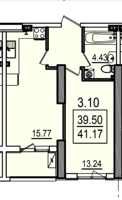 Продается 1-комнатная квартира 41.17 кв. м в Одессе, ул. Дача Ковалевского