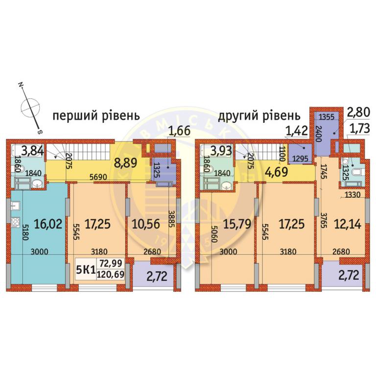 Продається 5-кімнатна квартира 120.69 кв. м у Києві, просп. Відрадний, 93/2