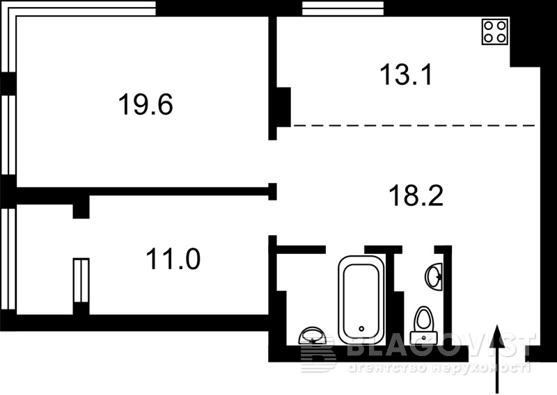 Продается 2-комнатная квартира 71 кв. м в Киеве, ул. Антоновича(Горького), 109