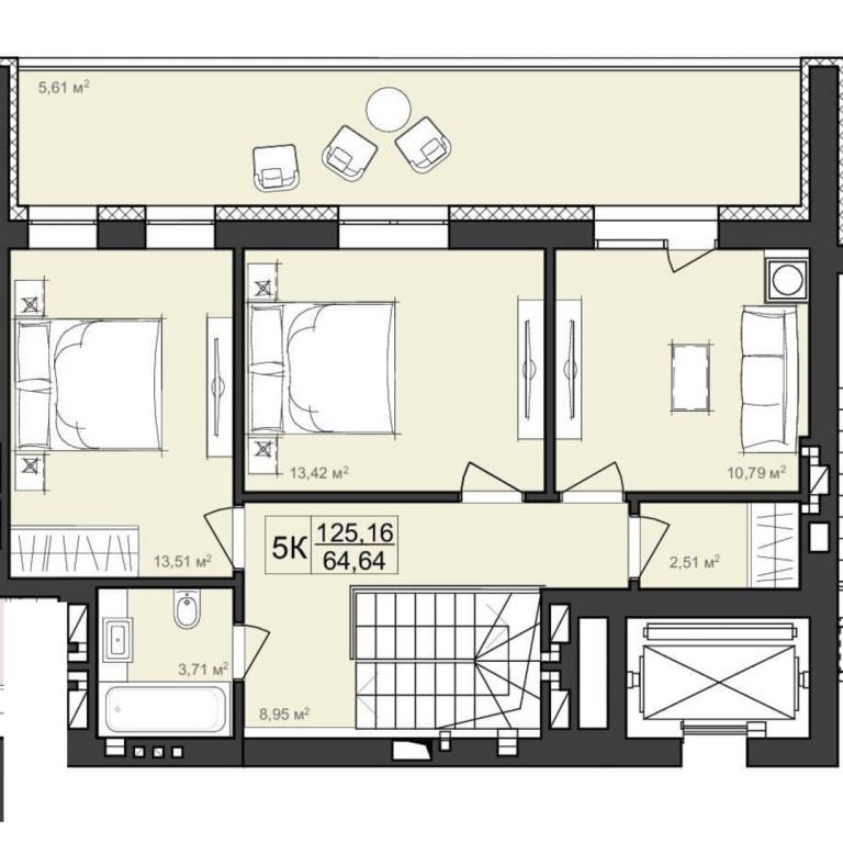 Продается 5-комнатная квартира 125.19 кв. м в Хмельницком, просп. Мира, 96