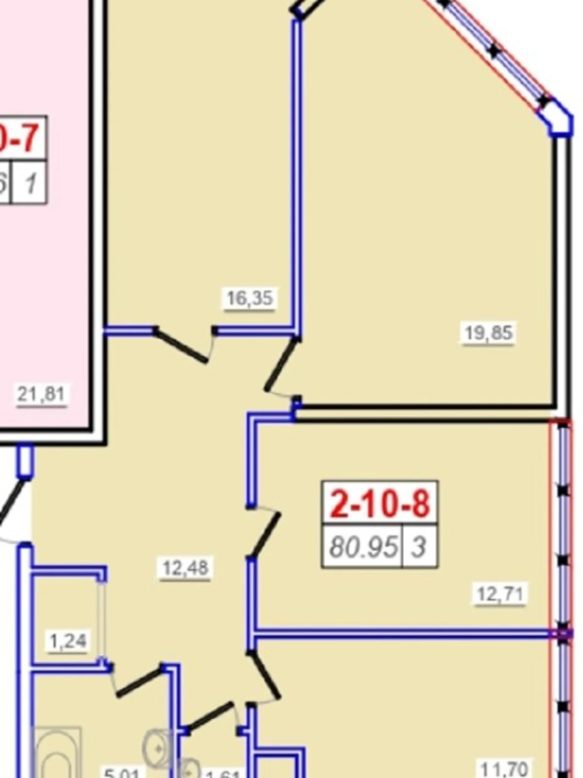 Продается 1-комнатная квартира 80.95 кв. м в Одессе, ул. Архитекторская