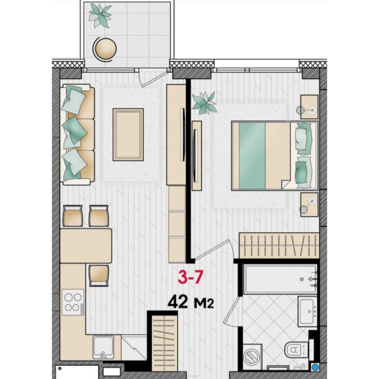 Продается 1-комнатная квартира 42 кв. м в Днепре, ул. Уляновская(Ульянова), 11 - фото 1