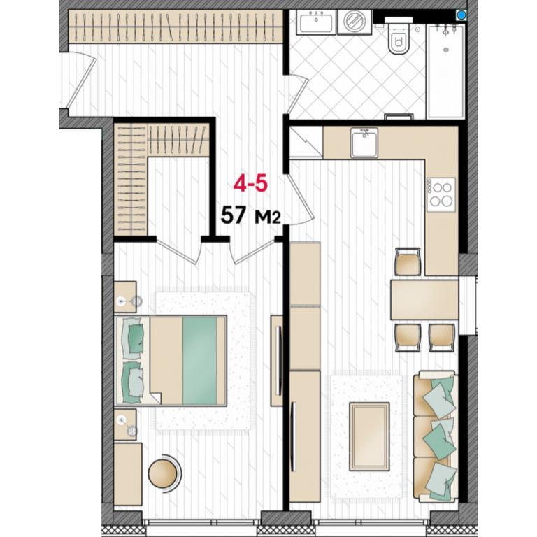 Продается 1-комнатная квартира 57 кв. м в Днепре, ул. Ульянова, 11