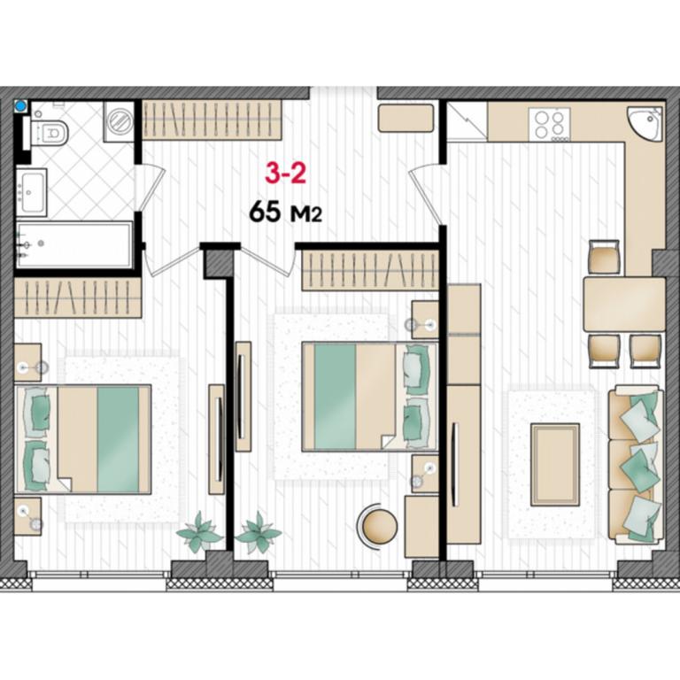 Продается 2-комнатная квартира 65 кв. м в Днепре, ул. Уляновская(Ульянова), 11 - фото 1