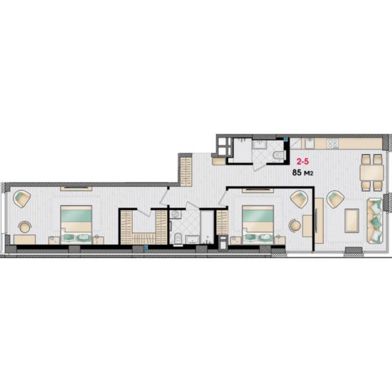 Продается 3-комнатная квартира 85 кв. м в Днепре, ул. Ульянова, 11