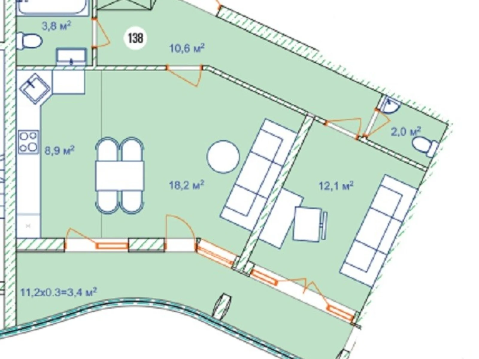 Продается 2-комнатная квартира 64.5 кв. м в Одессе, Фонтанская дор., 118А - фото 1