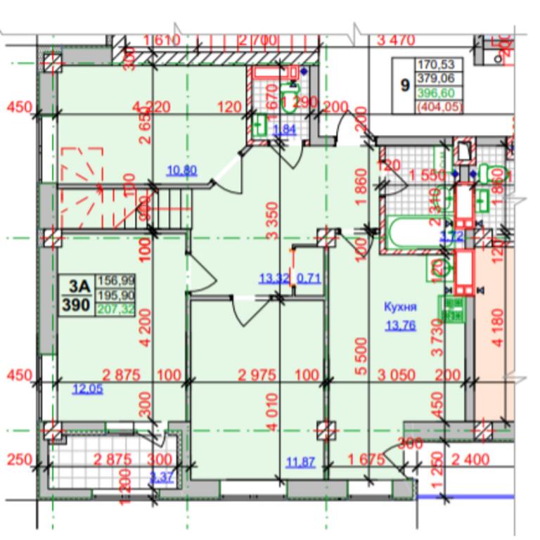 Продается 3-комнатная квартира 207.32 кв. м в Харькове, ул. Оренбургская, 9