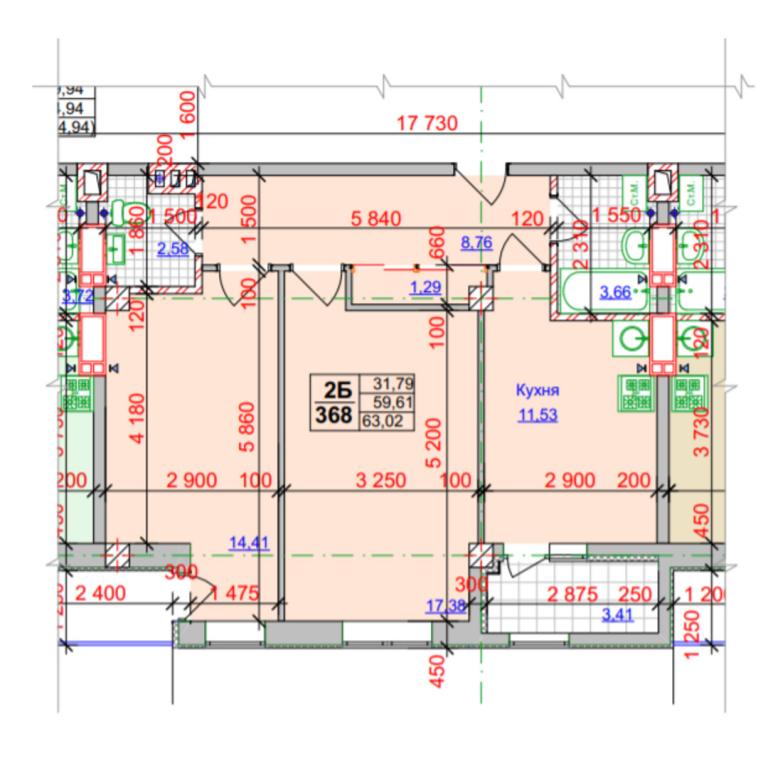 Продается 2-комнатная квартира 63.02 кв. м в Харькове, ул. Оренбургская, 9