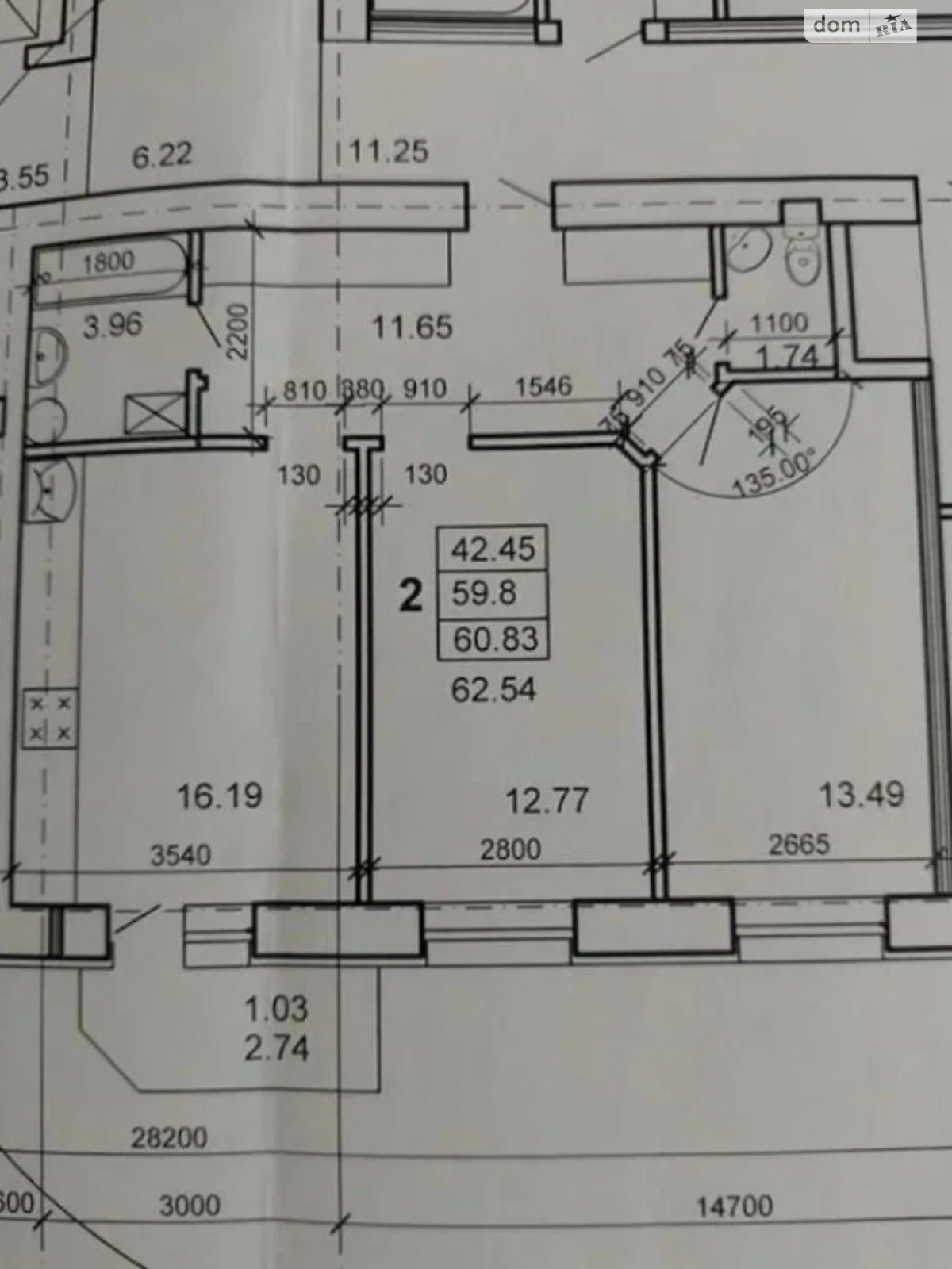 Продається 2-кімнатна квартира 61 кв. м у Полтаві, пл. Павленківська, 3В