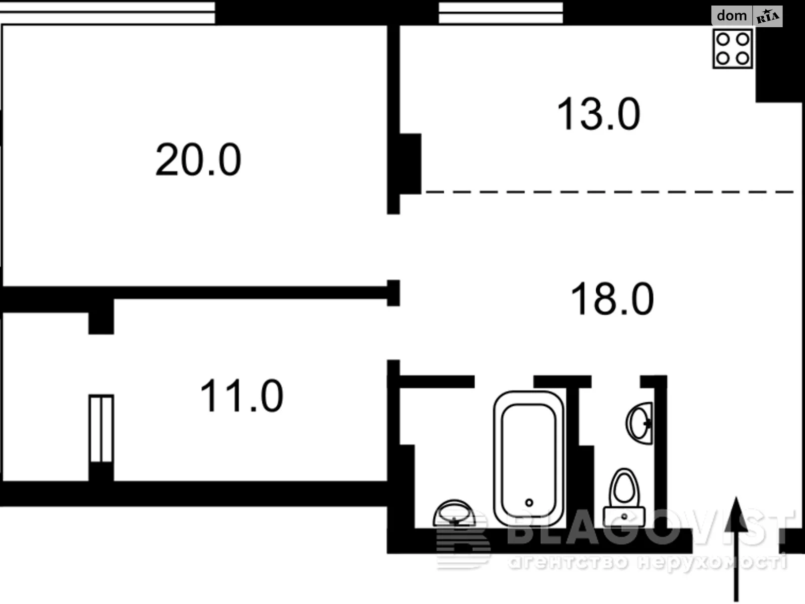 Продается 2-комнатная квартира 71 кв. м в Киеве, ул. Антоновича(Горького), 109