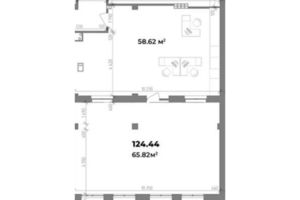 Продается офис 124.44 кв. м в нежилом помещении в жилом доме, цена: 186660 $