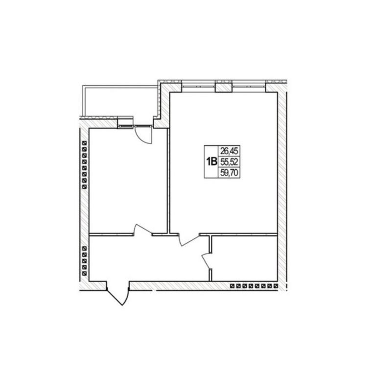 Продается 1-комнатная квартира 59.7 кв. м в Агрономичном, ул. Гагарина, 9