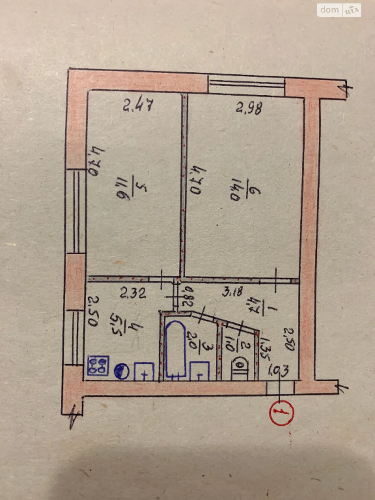 Продается 2-комнатная квартира 39 кв. м в Изюме, цена: 17500 $ - фото 1