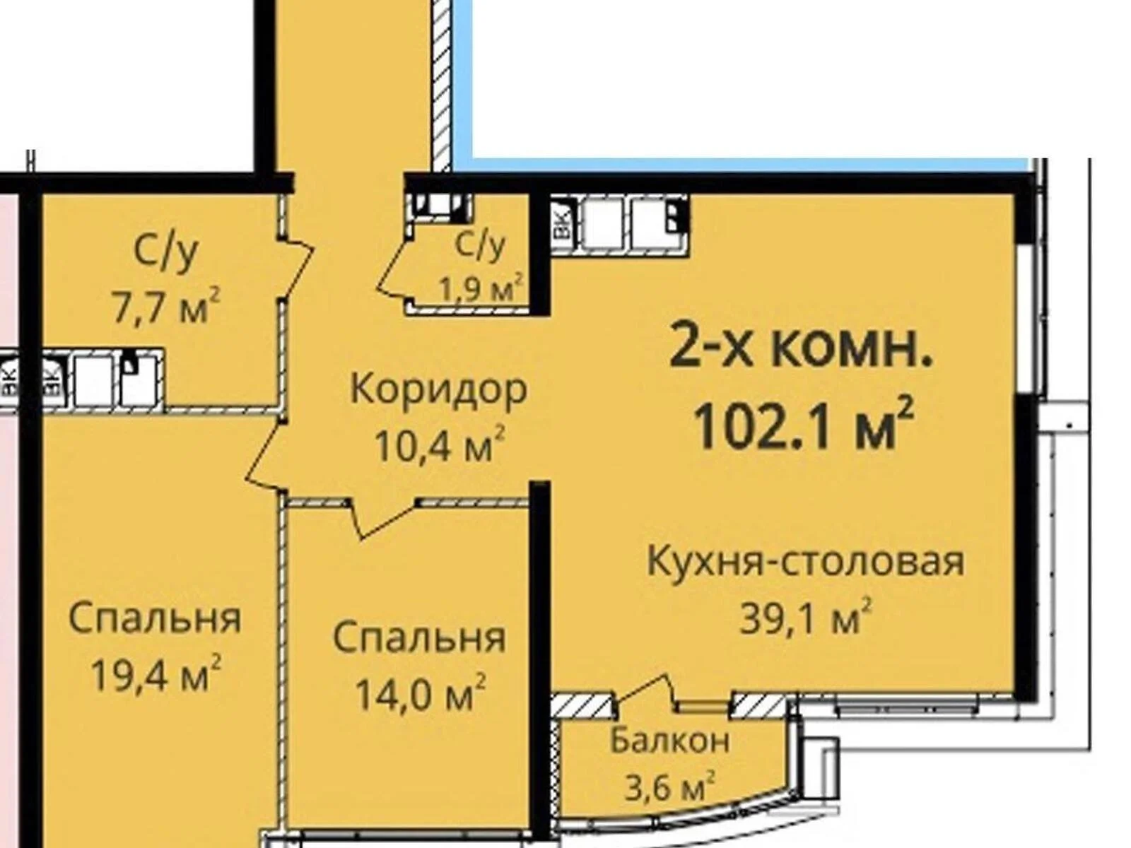 Продается 3-комнатная квартира 102 кв. м в Одессе, пер. Гагарина