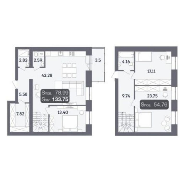 Продается 4-комнатная квартира 133.75 кв. м в Полтаве, цена: 98641 $