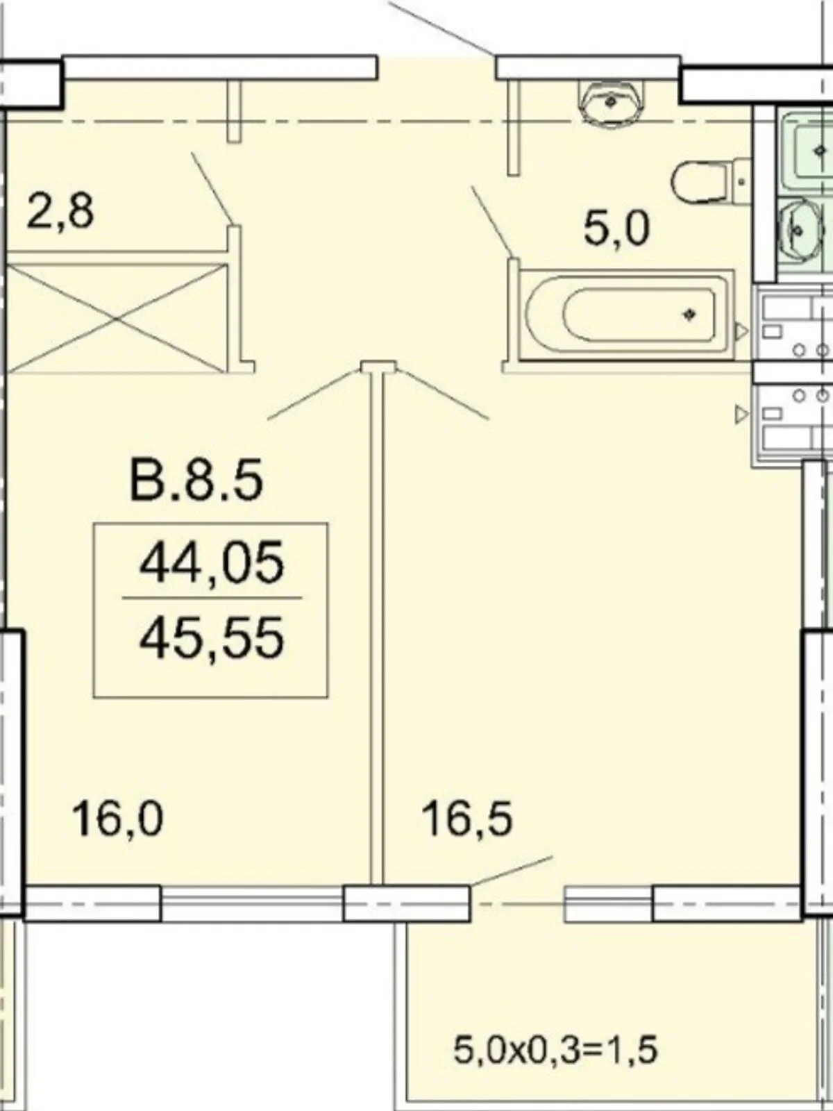 Продается 1-комнатная квартира 46 кв. м в Одессе, Фонтанская дор. - фото 1