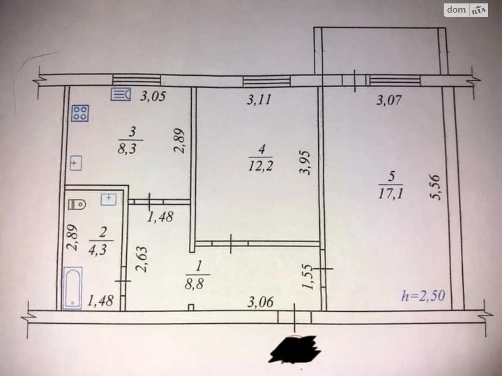 Продается 2-комнатная квартира 54.7 кв. м в Жмеринке, цена: 22000 $