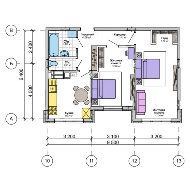 Продается 2-комнатная квартира 53.2 кв. м в Крюковщине, ул. Одесская, 23 - фото 1