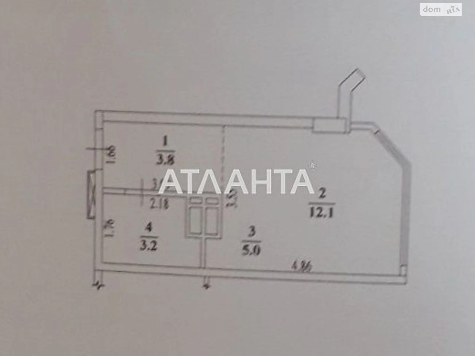 Продается 1-комнатная квартира 24.6 кв. м в Ильичовке, ул. Школьная, 43 - фото 1