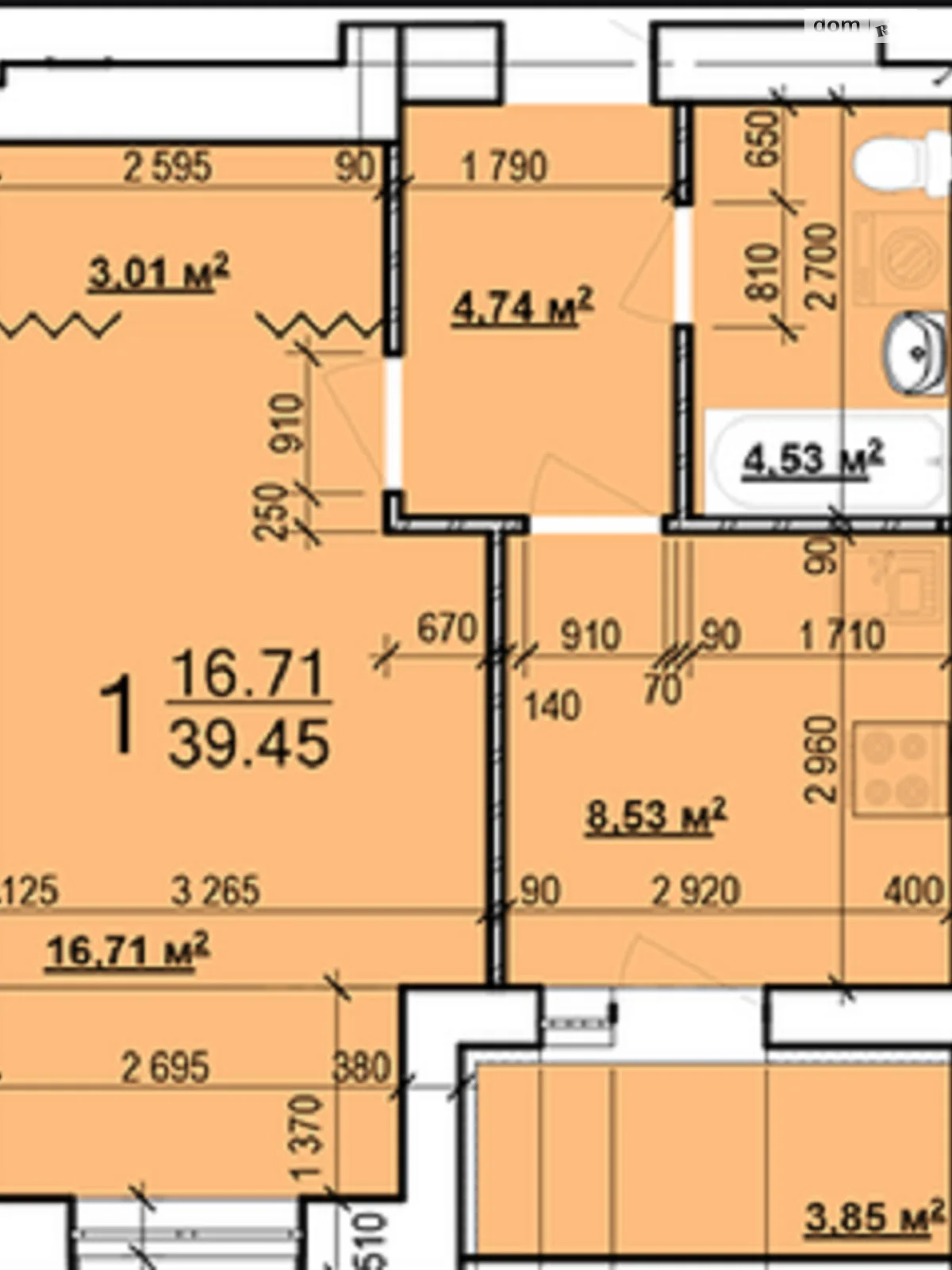 Продается 1-комнатная квартира 40 кв. м в Харькове, Мира- ЖК, 16 - фото 1