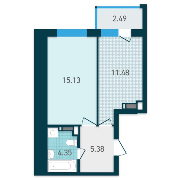 Продается 1-комнатная квартира 38.83 кв. м в Киеве, пер. Индустриальный, 2