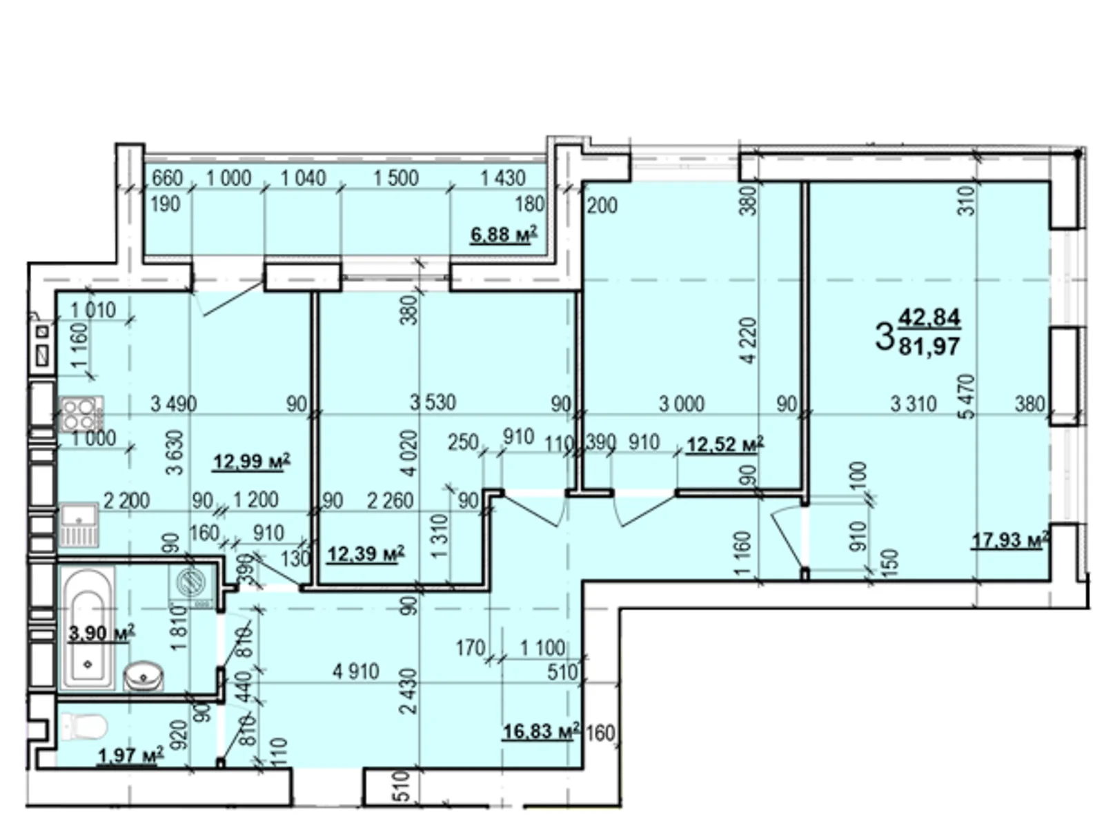 Продается 3-комнатная квартира 82 кв. м в Харькове, просп. Героев Харькова(Московский) - фото 1