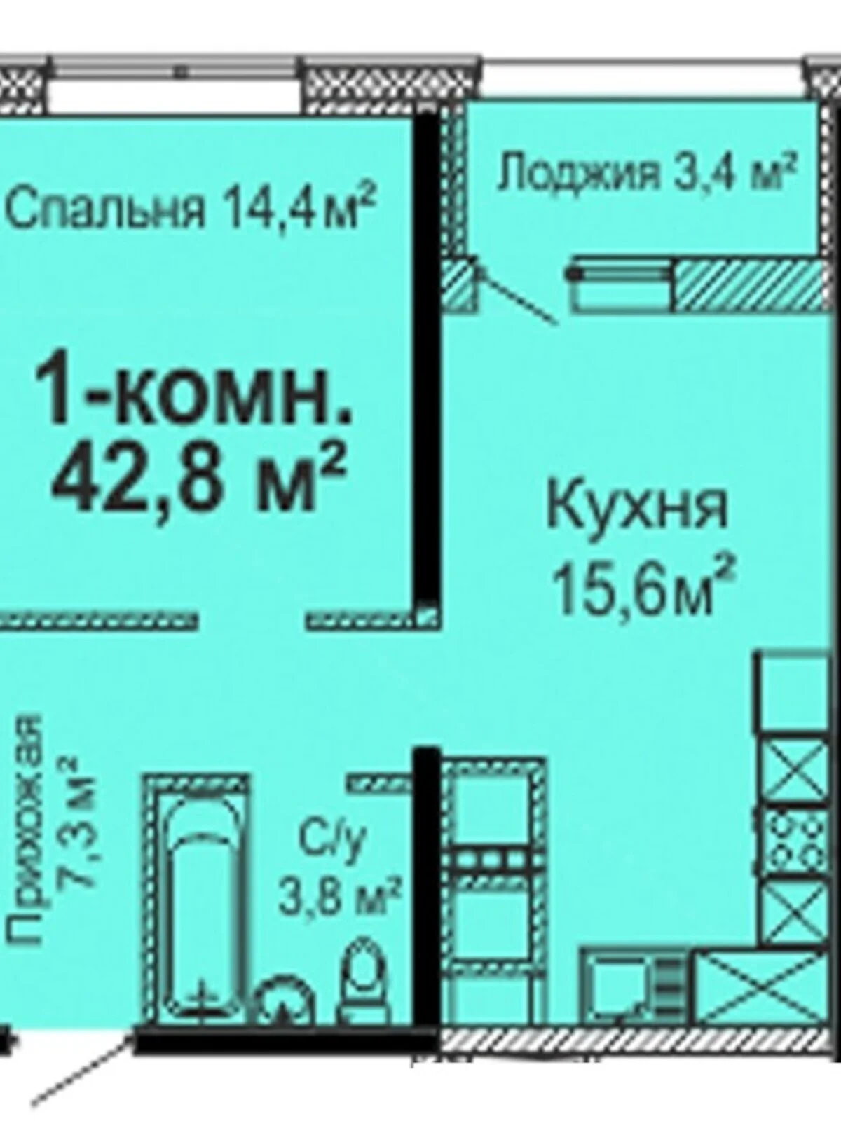 Продається 1-кімнатна квартира 44 кв. м у Одесі, вул. Варненська, 27А/2 - фото 1