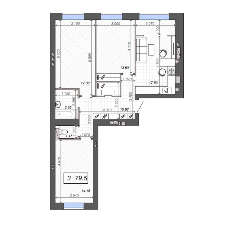 Продается 3-комнатная квартира 81.9 кв. м в Ирпене, ул. Николая Сингаевского(Ново-Оскольская), 6Д - фото 1