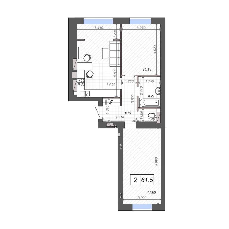 Продается 2-комнатная квартира 63.2 кв. м в Ирпене, ул. Новооскольская, 8К