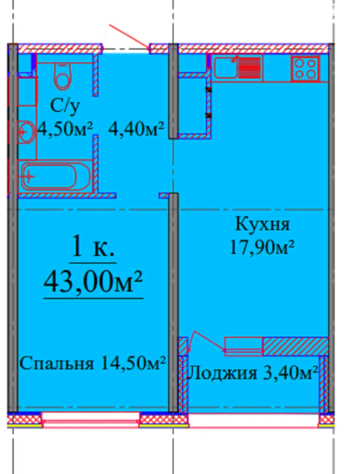 Продается 1-комнатная квартира 43 кв. м в Одессе, ул. Жаботинского - фото 1