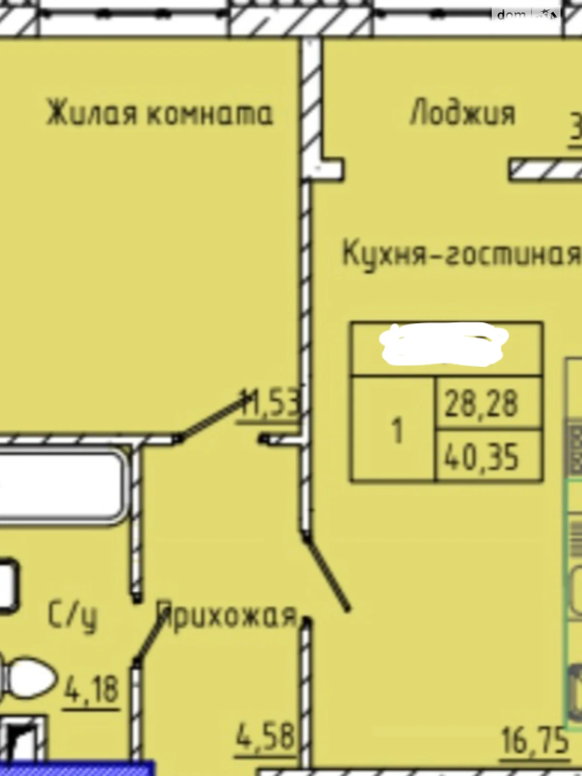 Продається 1-кімнатна квартира 40 кв. м у Одесі, вул. Каманіна, 16А/6