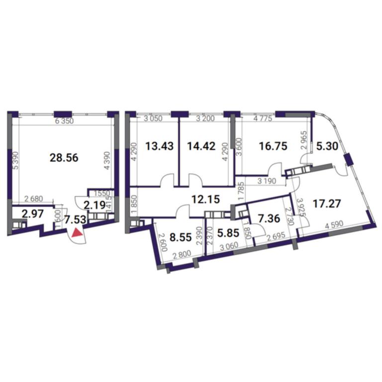 Продается 4-комнатная квартира 142.31 кв. м в Киеве, наб. Днепровская